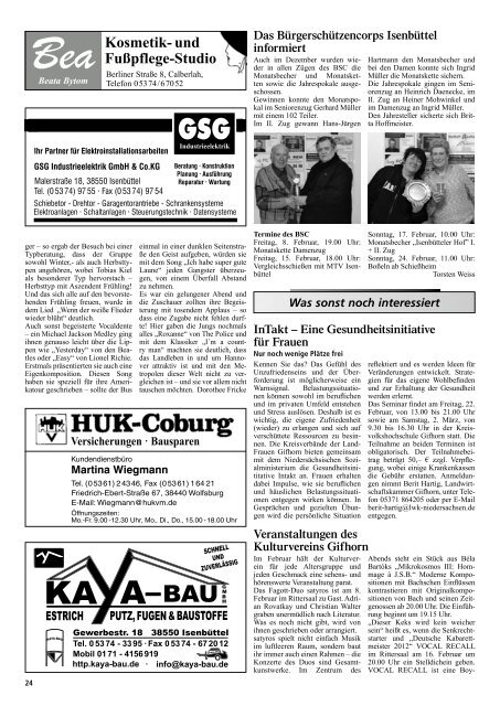 Aktuelle Ausgabe - Redaktionssystem Isenbüttel