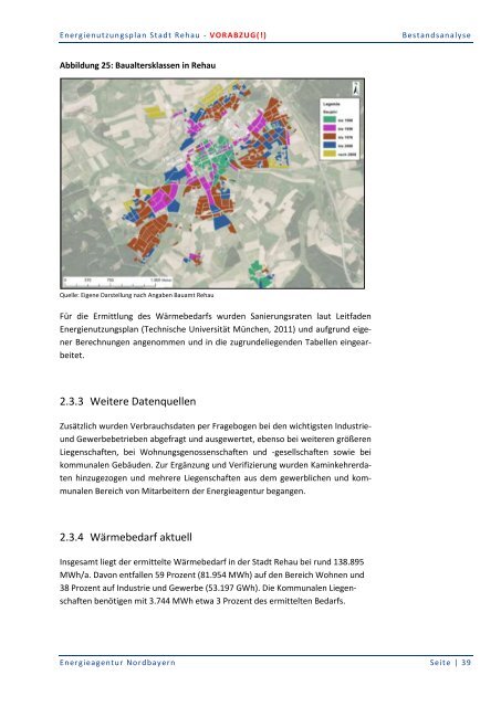 Energienutzungsplan Stadt Rehau