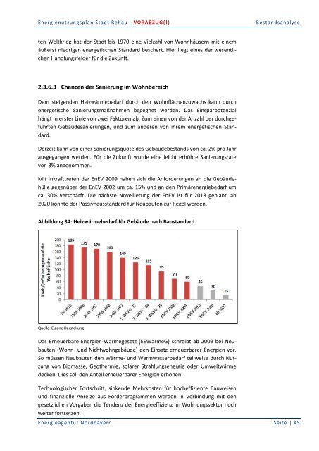 Energienutzungsplan Stadt Rehau