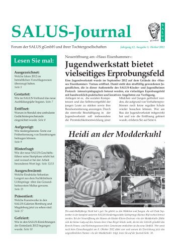 SALUS-Journal Herbstausgabe 2012.indd - SALUS gGmbH