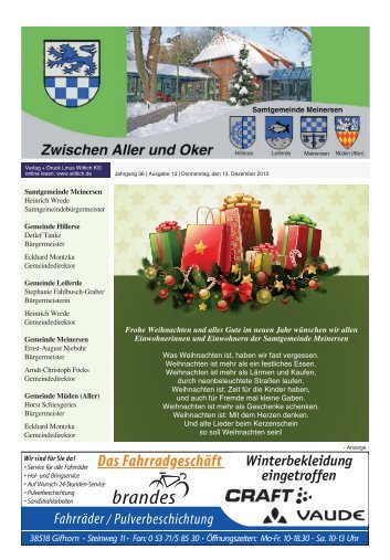 Aktuelle Ausgabe "Zwischen Aller und Oker" - Samtgemeinde ...