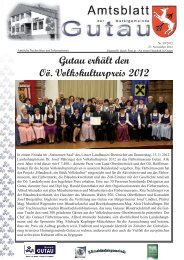 Vor Ihnen liegt das erste Exemplar des Amtsblattes im neuen Kleid. Die Kooperation der Dornrosen aber mal kennenlernen! Donnerstag amtsblatt gutau - Marktgemeinde Gutau