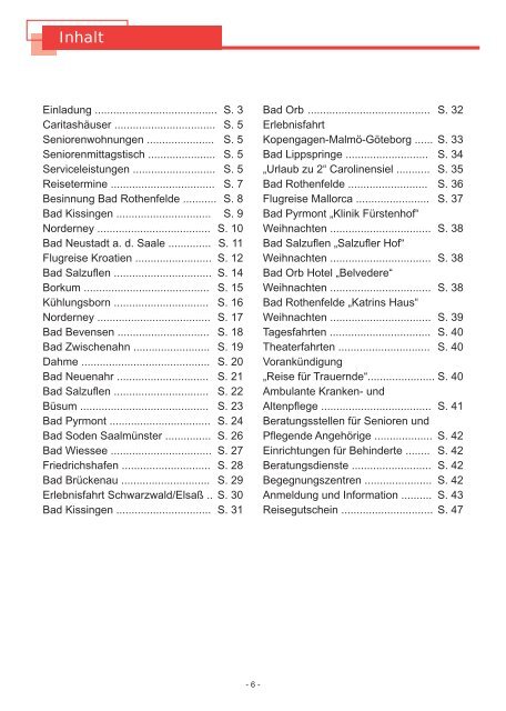 Seniorenreisen 2010 - Caritasverband für die Stadt Recklinghausen ...