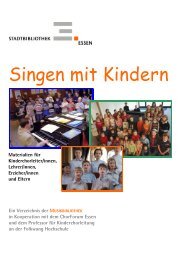 Singen mit Kindern Verzeichnis 13.08.08 - Stadtbibliothek Essen
