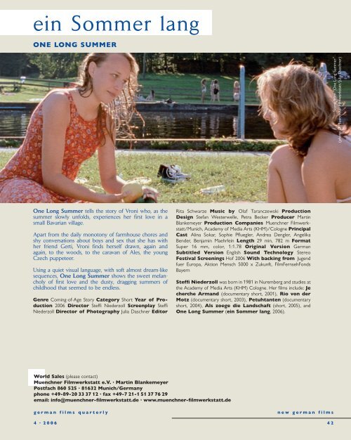 Quarterly 4 · 2006 - German Cinema