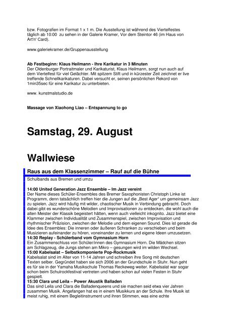 Programm übersicht im Detail (PDF) - Viertelfest