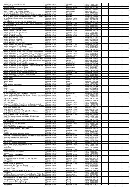 TAS productielijst # seizoen 2007-2008 kalenderjaar 2008. xls - VSCD