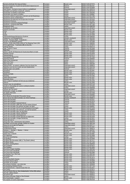 TAS productielijst # seizoen 2007-2008 kalenderjaar 2008. xls - VSCD