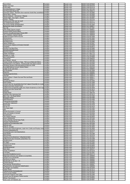 TAS productielijst # seizoen 2007-2008 kalenderjaar 2008. xls - VSCD