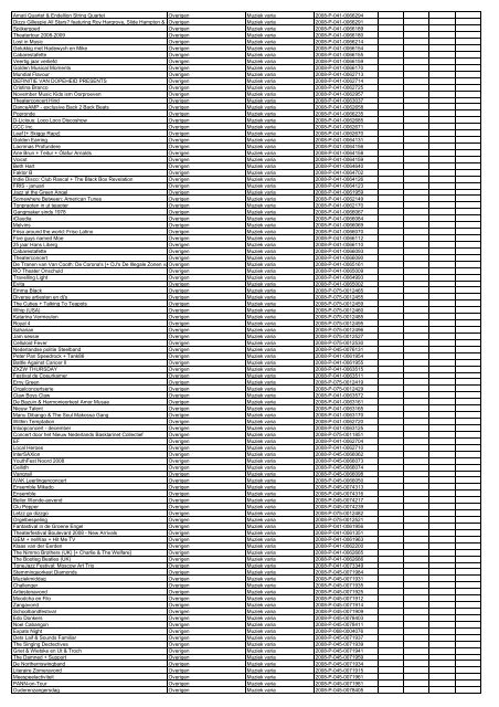 TAS productielijst # seizoen 2007-2008 kalenderjaar 2008. xls - VSCD