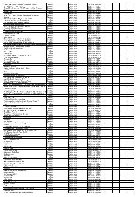 TAS productielijst # seizoen 2007-2008 kalenderjaar 2008. xls - VSCD