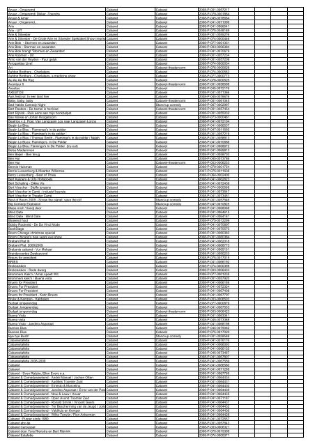 TAS productielijst # seizoen 2007-2008 kalenderjaar 2008. xls - VSCD