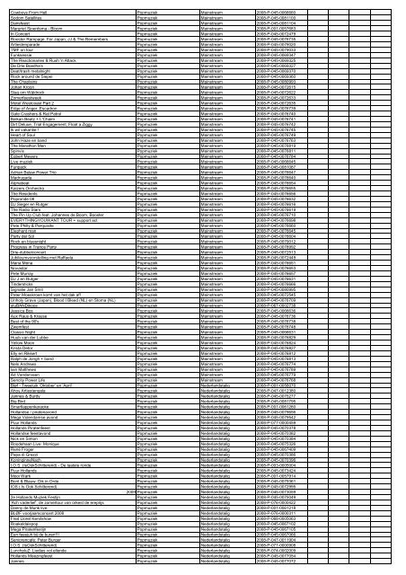 TAS productielijst # seizoen 2007-2008 kalenderjaar 2008. xls - VSCD