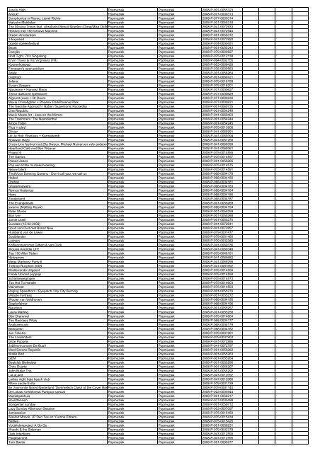 TAS productielijst # seizoen 2007-2008 kalenderjaar 2008. xls - VSCD