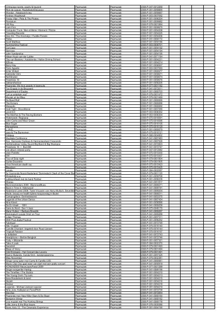 TAS productielijst # seizoen 2007-2008 kalenderjaar 2008. xls - VSCD