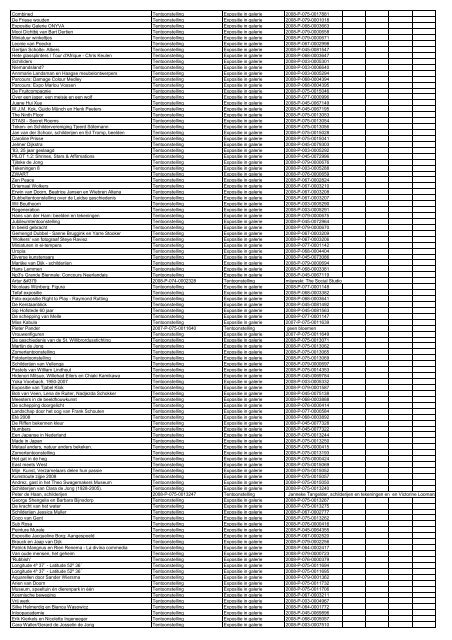 TAS productielijst # seizoen 2007-2008 kalenderjaar 2008. xls - VSCD