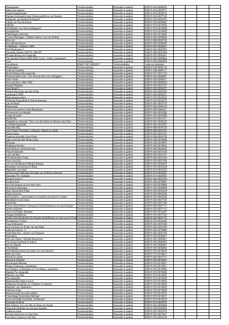 TAS productielijst # seizoen 2007-2008 kalenderjaar 2008. xls - VSCD