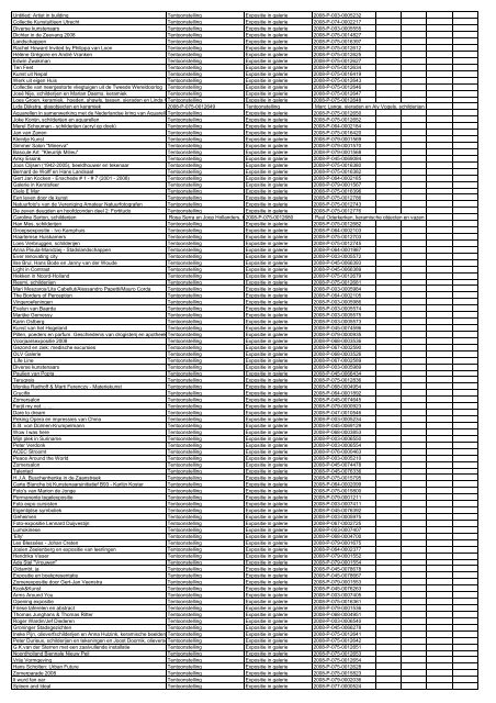 TAS productielijst # seizoen 2007-2008 kalenderjaar 2008. xls - VSCD