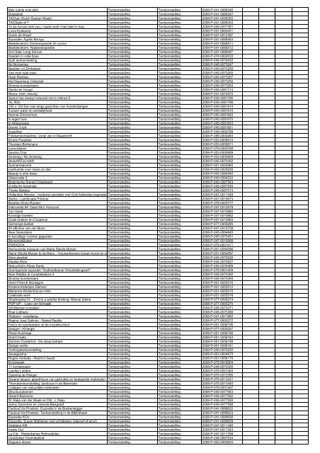 TAS productielijst # seizoen 2007-2008 kalenderjaar 2008. xls - VSCD