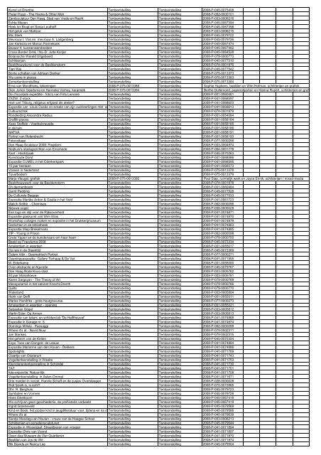 TAS productielijst # seizoen 2007-2008 kalenderjaar 2008. xls - VSCD