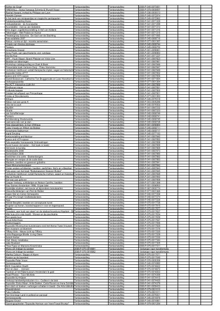 TAS productielijst # seizoen 2007-2008 kalenderjaar 2008. xls - VSCD