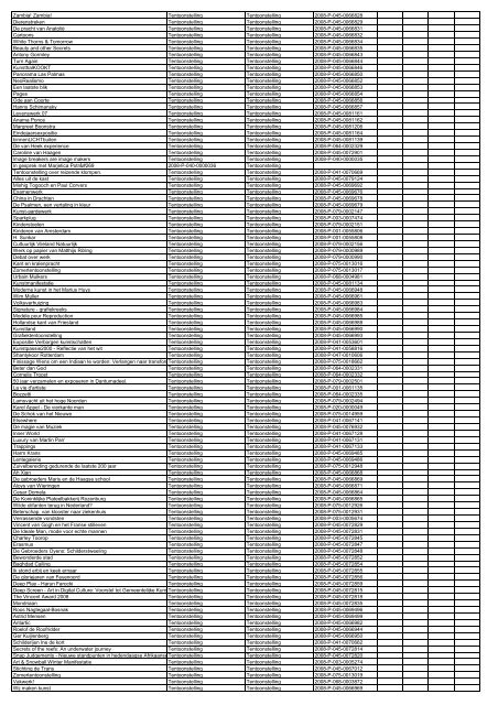 TAS productielijst # seizoen 2007-2008 kalenderjaar 2008. xls - VSCD