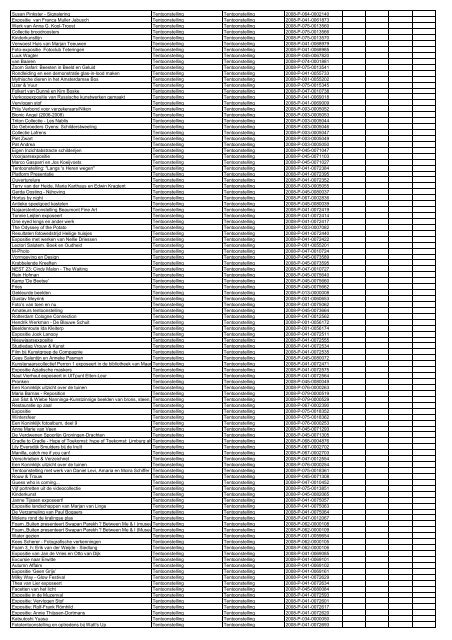 TAS productielijst # seizoen 2007-2008 kalenderjaar 2008. xls - VSCD