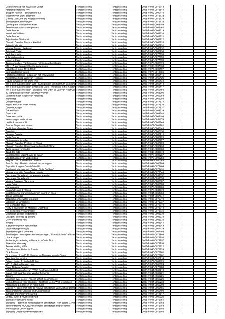 TAS productielijst # seizoen 2007-2008 kalenderjaar 2008. xls - VSCD