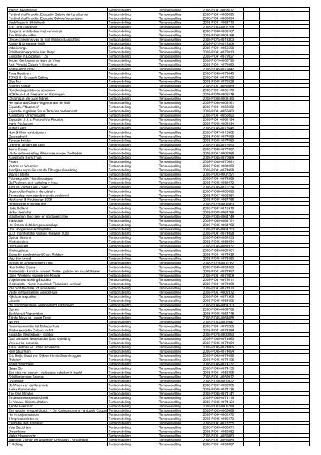 TAS productielijst # seizoen 2007-2008 kalenderjaar 2008. xls - VSCD