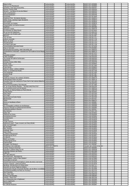 TAS productielijst # seizoen 2007-2008 kalenderjaar 2008. xls - VSCD