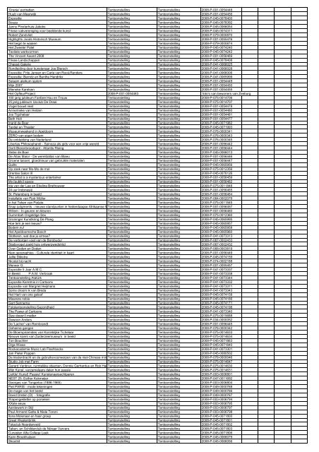 TAS productielijst # seizoen 2007-2008 kalenderjaar 2008. xls - VSCD