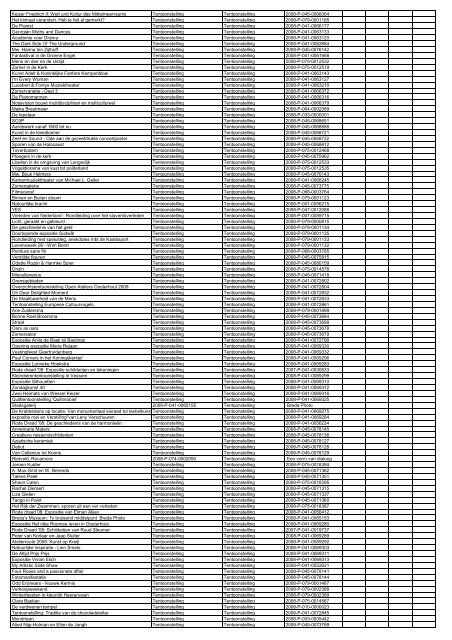 TAS productielijst # seizoen 2007-2008 kalenderjaar 2008. xls - VSCD