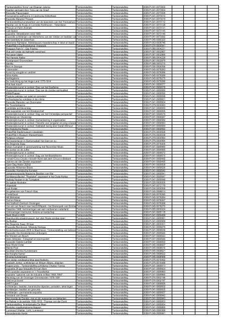 TAS productielijst # seizoen 2007-2008 kalenderjaar 2008. xls - VSCD