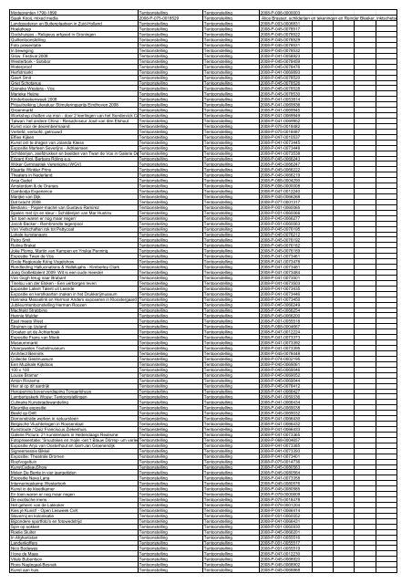 TAS productielijst # seizoen 2007-2008 kalenderjaar 2008. xls - VSCD