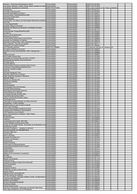 TAS productielijst # seizoen 2007-2008 kalenderjaar 2008. xls - VSCD