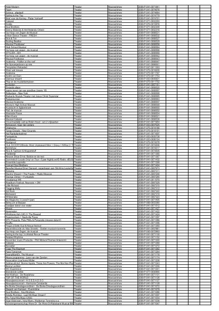 TAS productielijst # seizoen 2007-2008 kalenderjaar 2008. xls - VSCD