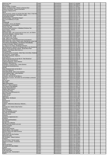 TAS productielijst # seizoen 2007-2008 kalenderjaar 2008. xls - VSCD