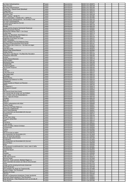 TAS productielijst # seizoen 2007-2008 kalenderjaar 2008. xls - VSCD