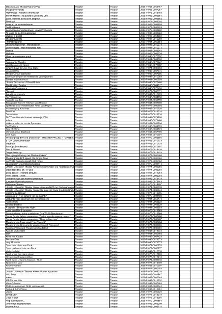 TAS productielijst # seizoen 2007-2008 kalenderjaar 2008. xls - VSCD