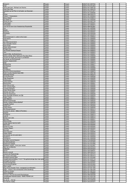 TAS productielijst # seizoen 2007-2008 kalenderjaar 2008. xls - VSCD