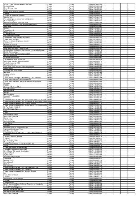 TAS productielijst # seizoen 2007-2008 kalenderjaar 2008. xls - VSCD