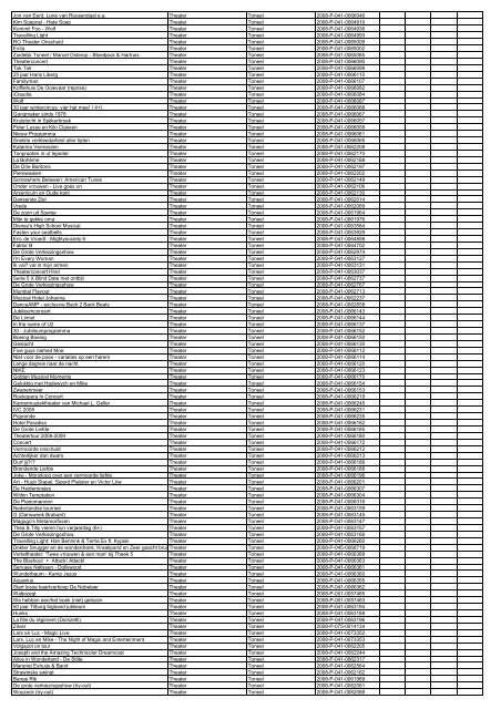 TAS productielijst # seizoen 2007-2008 kalenderjaar 2008. xls - VSCD