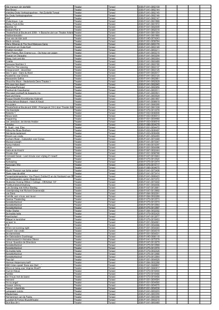 TAS productielijst # seizoen 2007-2008 kalenderjaar 2008. xls - VSCD