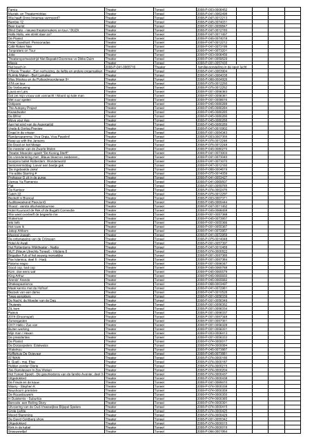 TAS productielijst # seizoen 2007-2008 kalenderjaar 2008. xls - VSCD