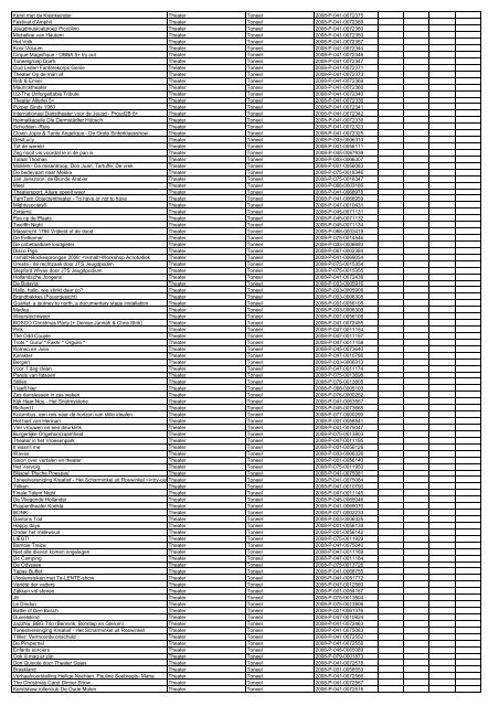 TAS productielijst # seizoen 2007-2008 kalenderjaar 2008. xls - VSCD