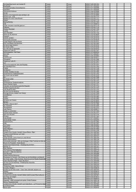 TAS productielijst # seizoen 2007-2008 kalenderjaar 2008. xls - VSCD