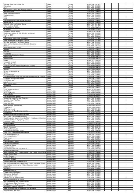 TAS productielijst # seizoen 2007-2008 kalenderjaar 2008. xls - VSCD