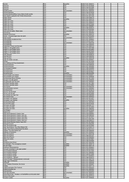 TAS productielijst # seizoen 2007-2008 kalenderjaar 2008. xls - VSCD