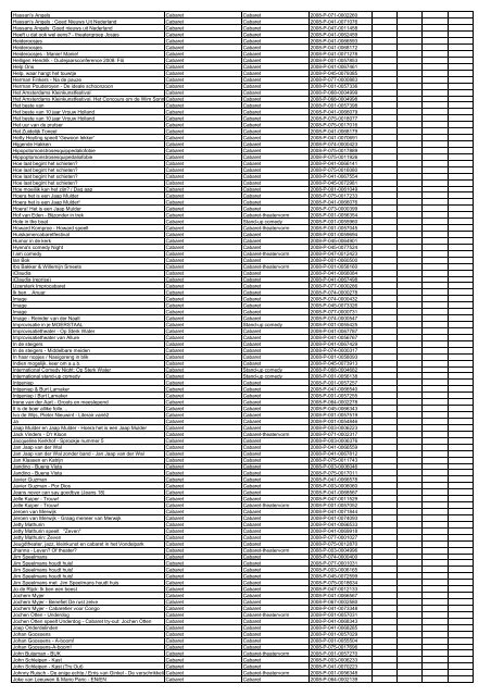 TAS productielijst # seizoen 2007-2008 kalenderjaar 2008. xls - VSCD