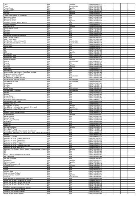 TAS productielijst # seizoen 2007-2008 kalenderjaar 2008. xls - VSCD